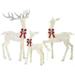 Large 3-Piece LED Lighted Holiday Deer Family - 60 52 Prancing Doe & 28 Fawn - 340 Clear LED Lights White