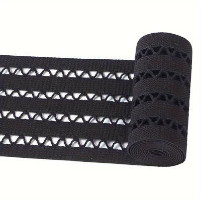 TEMU X 7cm High-elasticity Breathable Hollow Band For Skirt Waistband Decoration, Fabric Tape - White Image
