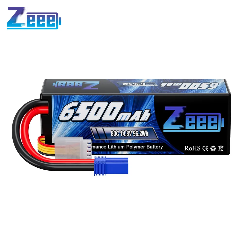 Zeee 4s 6500mah lipo batterie 14,8 v 80c hardcase für rc autos buggy lkw tank fpv drohnen uav flugzeug rennen hobby rc modell teile