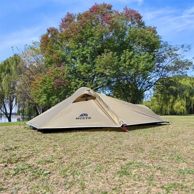 2024 Backpacking Tent 1 Person Ultralight Aluminum Pole Stormproof Camping Tent Suitable for Four Seasons Single Person Tent