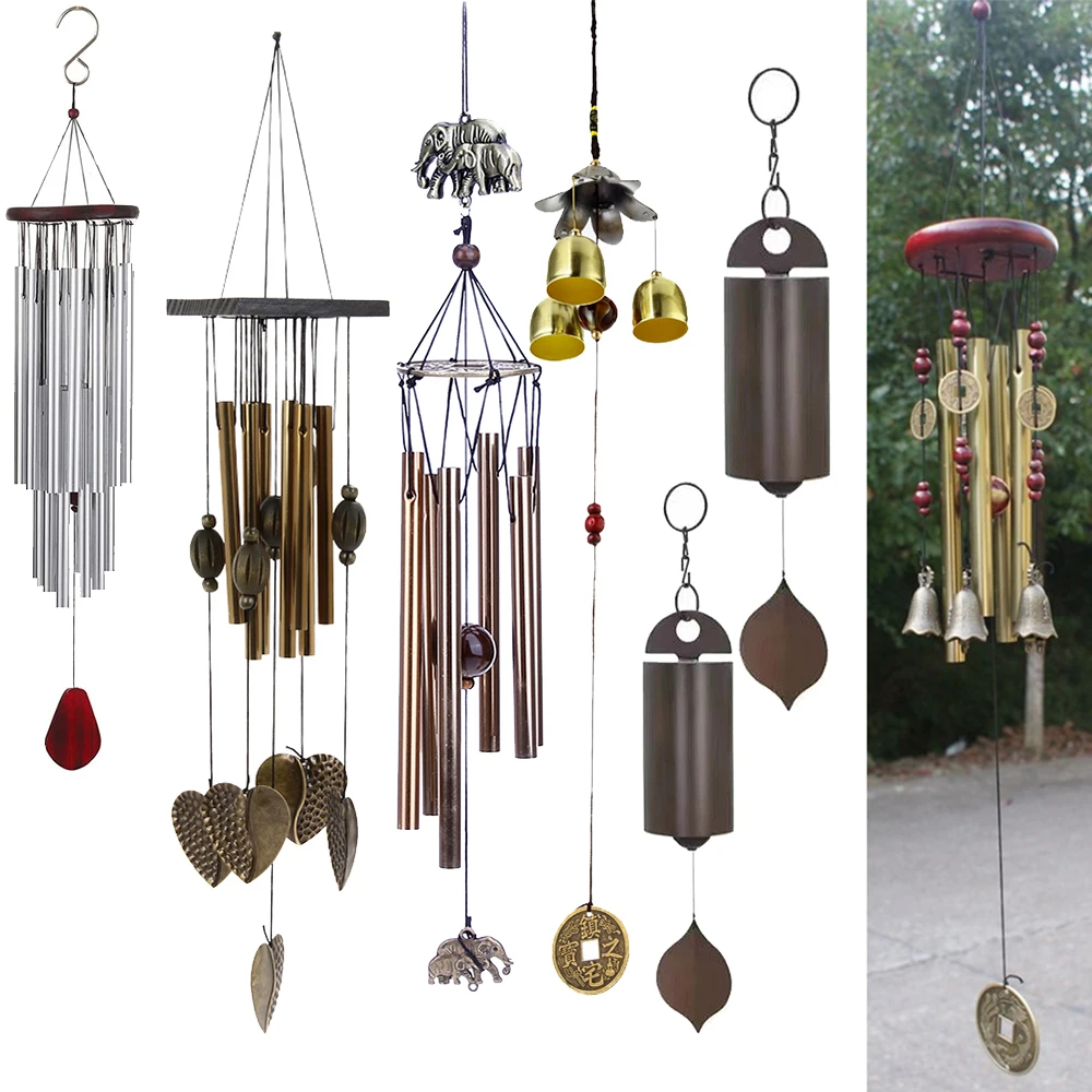 Vintage Metal Heroic Windbell Wind Chimes Deep Resonance Serenity Bell for Outdoor Home Garden Courtyard Decoration Home Decor
