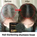 White Hair Darkening Shampoo Soap Restore Gray Beard and Hair Natural Color Soap Gray White To Black