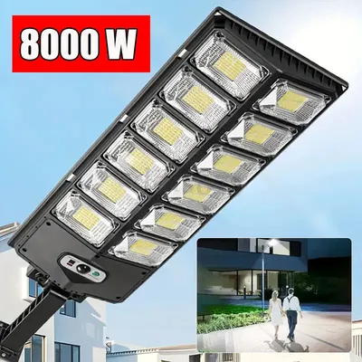 Super 8000W Solar LED Light Outdoor Sunlight Floodlights External Solar Lamp with Motion Sensor Solar Powered LED Street Light