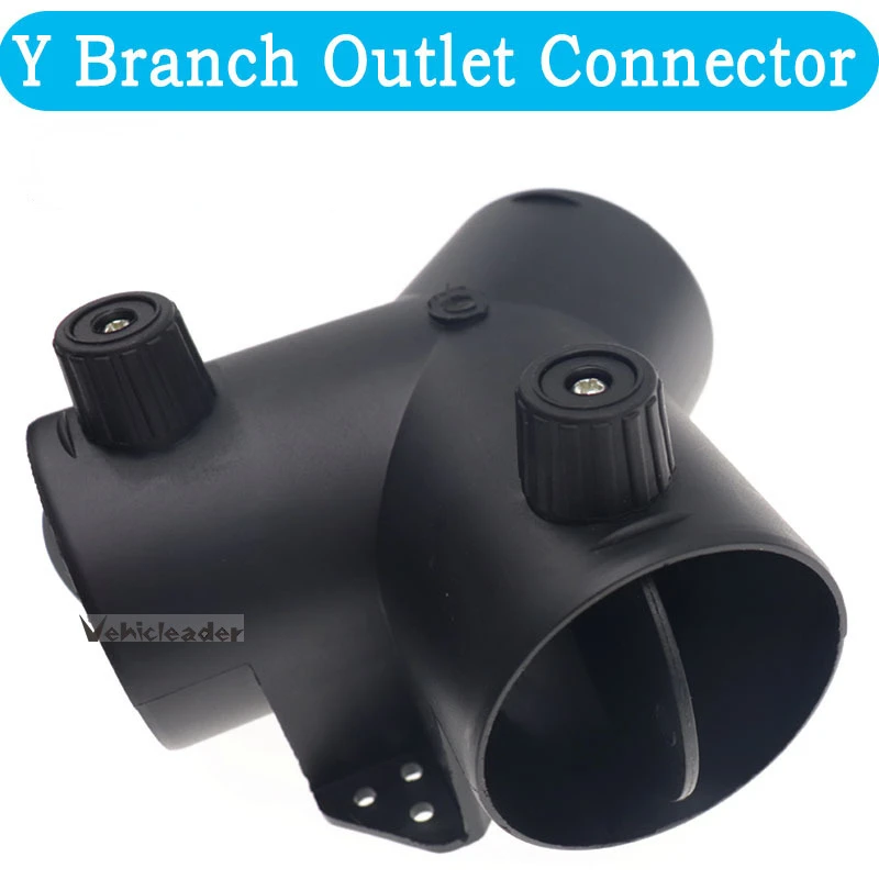 60/75mm Auto Heizung Air Vent Kanal Y Zweig Heizung Auspuff Stecker mit Regler Ventil Klappe Für Webasto diesel Standheizung Image