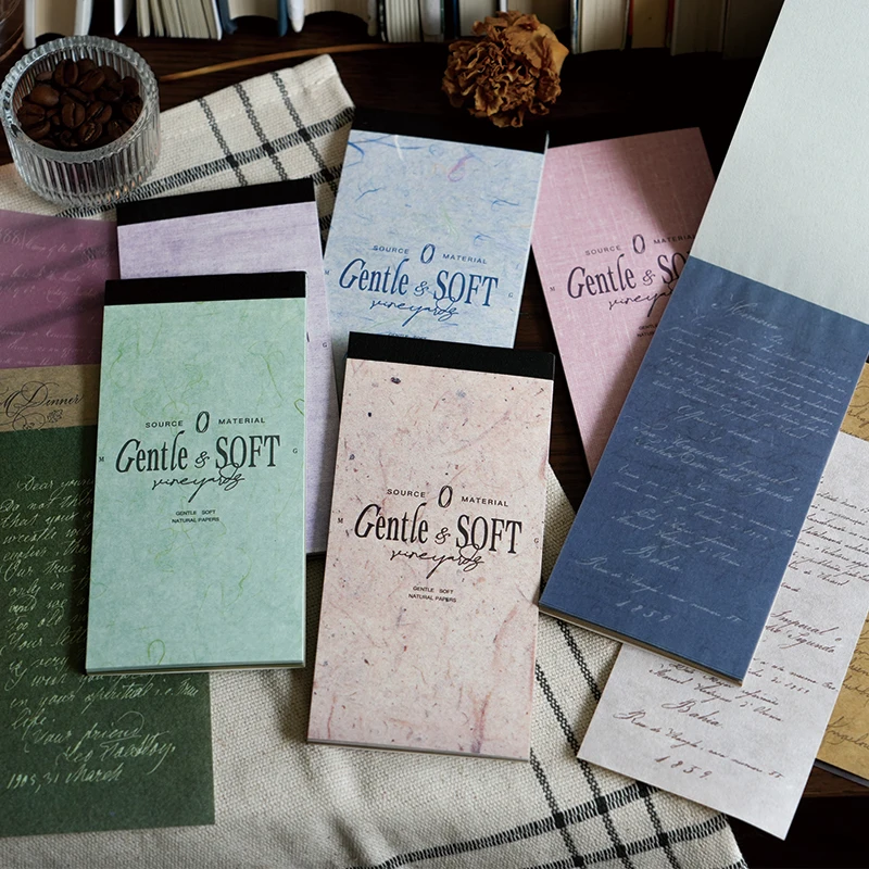 30 Stück Vintage Sanfter Monolog Dekoratives Papier beschreibbares Memo Diy Tagebuch Album Scrapbooking Material Kreativität Hintergrundpapier Image