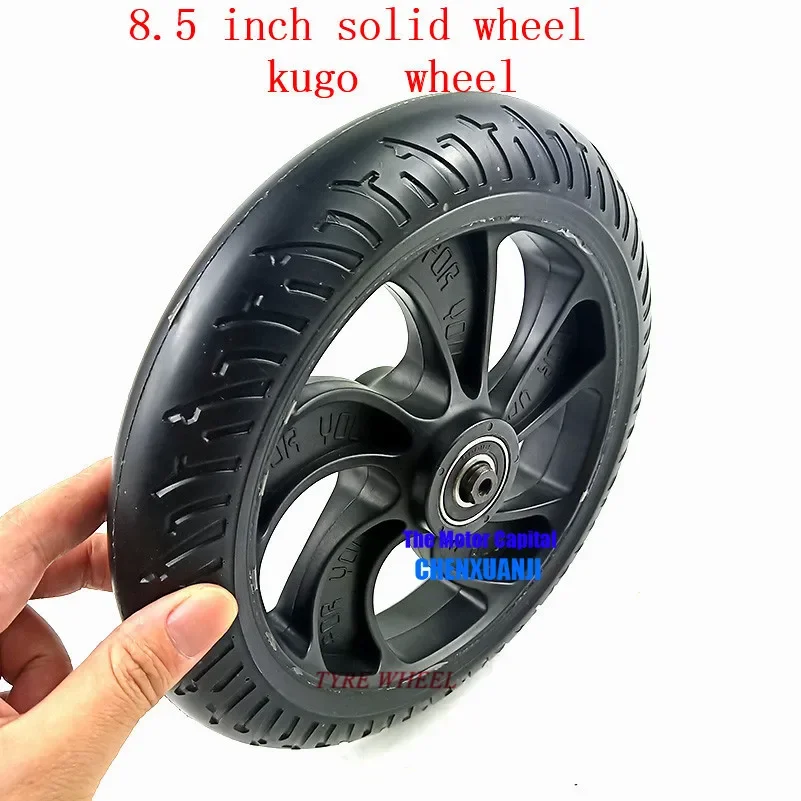 8,5 Zoll festes Hinterrad mit Achse für kugoo s1 s2 s3 zusammen klappbares Elektroroller-Ersatzteil Image
