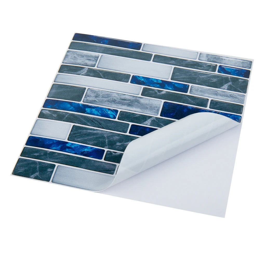 10 Stück selbst klebende 3d Mosaik fliesen Aufkleber Küche Bad Wanda uf kleber Set für zu Hause Bad Montage Dekoration 10x10cm Epoxy