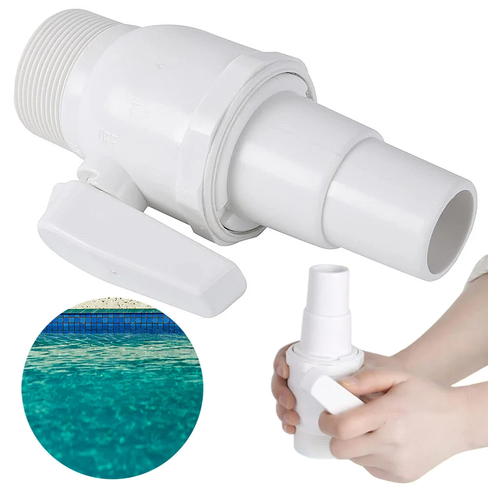 2-Wege-Kugelhahn Wasser durchfluss regelung Pool ventil maximal 50 psi Druck bewertung Pool filter Stopp anschluss für Schwimmbäder Image