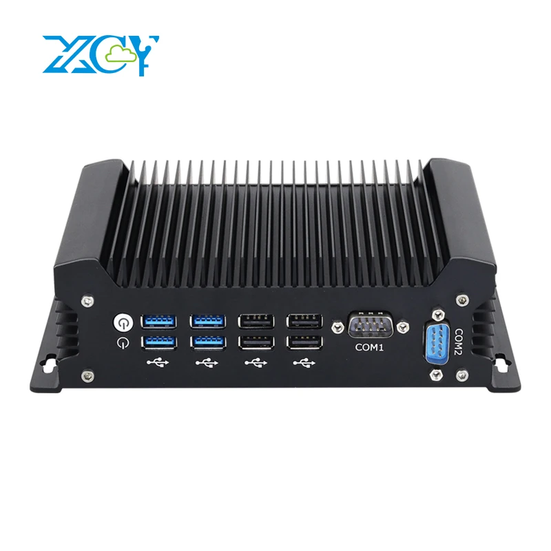 XCY Lüfterloser IoT Industrie-Mini-PC Intel Core I5-1335U 2x COM RS232 2x LAN 8x USB WLAN SIM 4G LTE Windows 10/11 Linux PXE WOL