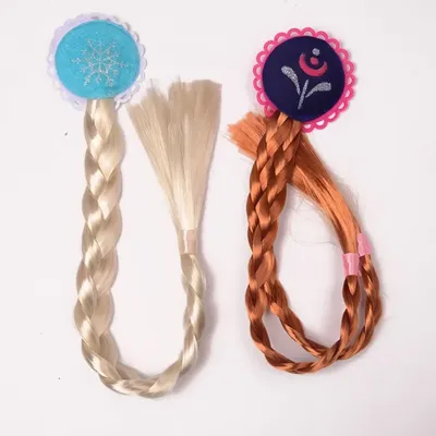 Prinzessin Elsa Zopf Haarnadel Cosplay geflochtene Perücken Elsa Dress Up Set für Kleinkind Mädchen Image