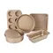 5 pezzi Set da forno antiaderente forno in acciaio al carbonio dorato Bakeware Set da forno per teglia Ramadan con Muffin Cake teglia per Pizza vassoio perfetto
