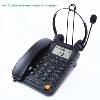 Schnurgebundenes Callcenter-Telefon mit Headset-Mikrofon mit Geräuschunterdrückung, Image