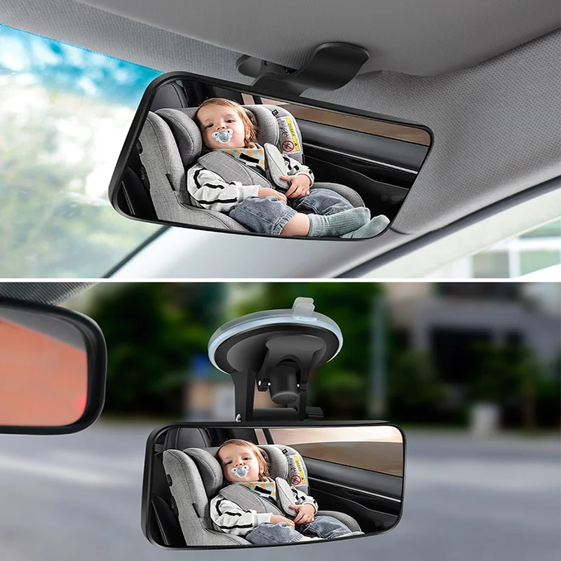 Auto-Innenraum-Baby-Spiegel, 360 Grad drehbar, Windschutzscheiben-Sauger, Sonnenblende, Platten-Clips, Spiegel, Baby- und Kindersitz, Beobachten Sie den Spiegel