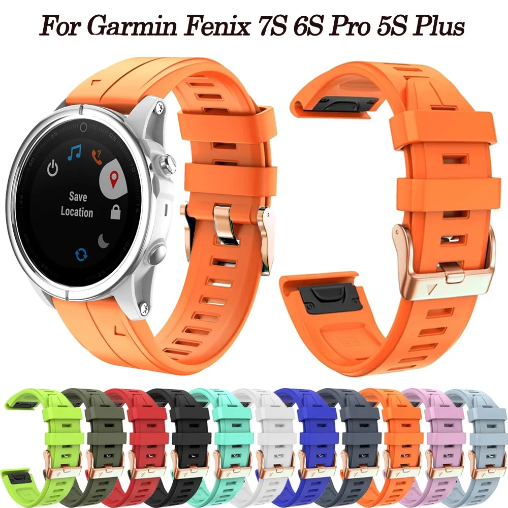 Quick fit 20mm Uhren armband für Garmin Fenix Ansatz S70(42mm)7s Pro Solar/6s 5s plus Silikon armband Epix Pro Gen 2 42mm mk2s Gürtel Image