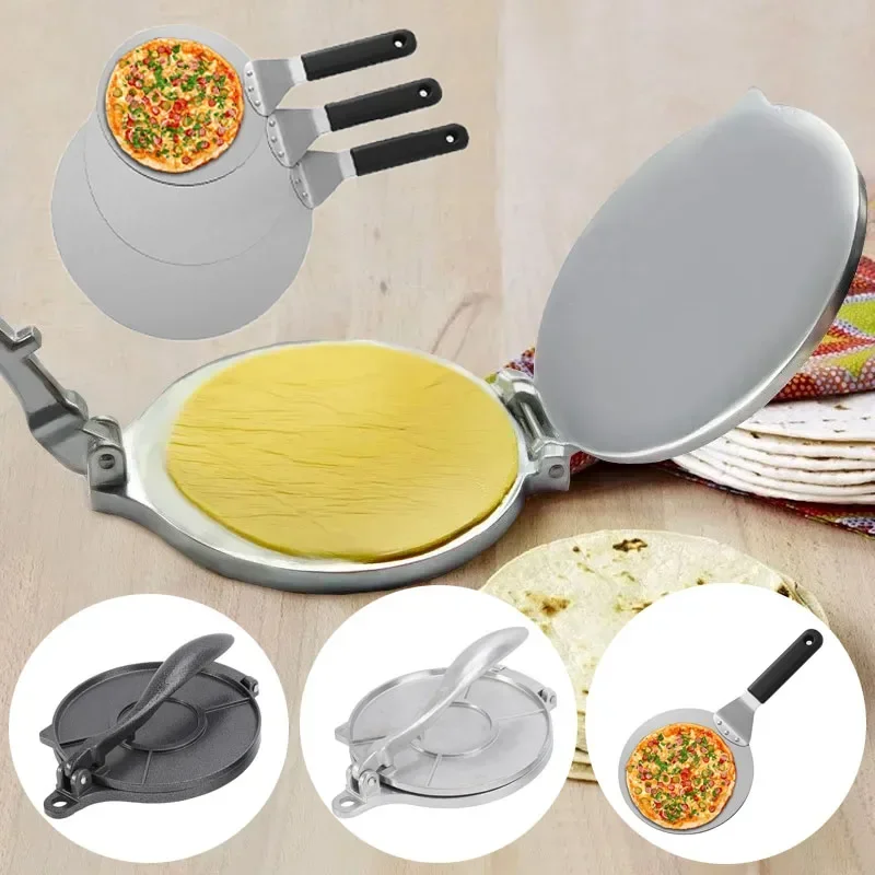 16/20 cm Tortilla Presse Maker Aluminium Legierung Manuelle Pressen Werkzeuge Küche Backformen Kochen Zubehör Runde Pizza Spachtel Image