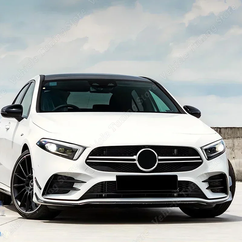 Auto Paraurti Anteriore Labbro Splitter Spoiler Per Mercedes Benz Classe A V177 W177 A35 A180 A200 A220 A250 AMG 2019-2022 Tuning BodyKits