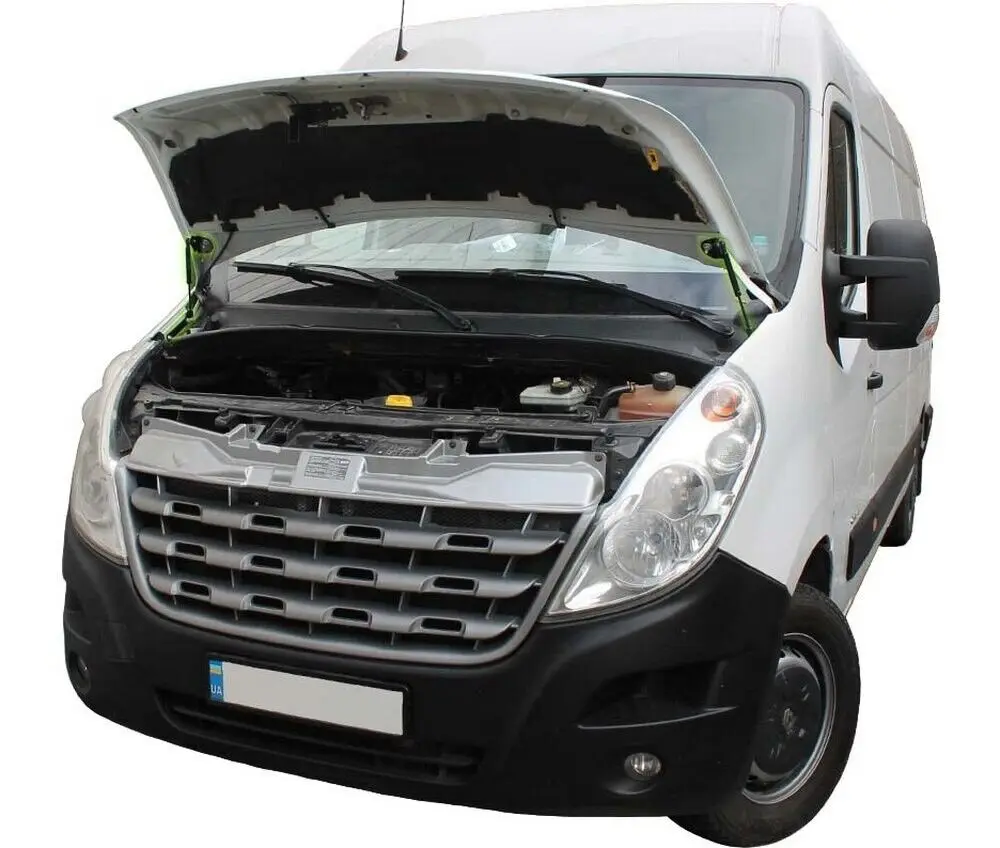 Ammortizzatori per cofano per Renault Master 2010-2018 Nissan NV400 Opel Movano Cofano anteriore Modifica Ammortizzatori a gas Supporto di sollevamento Ammortizzatore