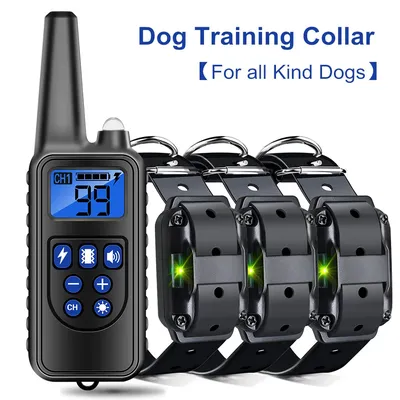 Electric Dog Training Collar Dog Anti Bark Stop Rechargeable Waterproof Pet Remote Control All Size