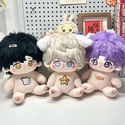 Cute Dress Up Naked Dolls Light&Night Anime Gaming Idol Baby Plushies Dolls Toys Super Star Stuffed