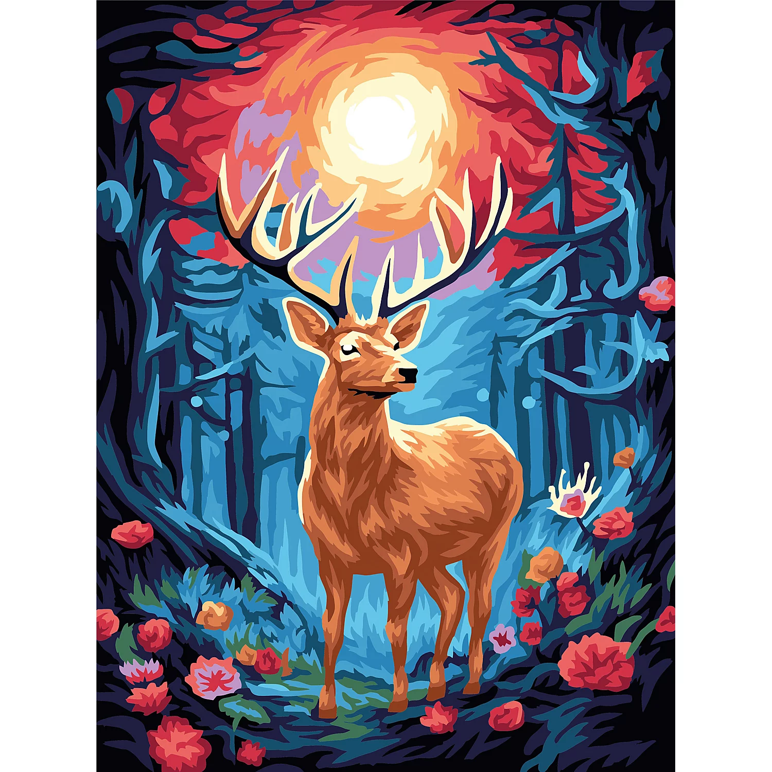 Malen nach Zahlen Hirsch, 30 x 40 cm Image