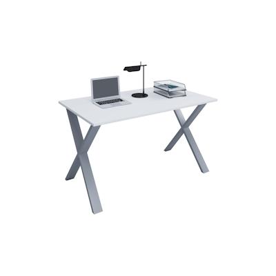 VCM Schreibtisch Lona Silber / Weiß H. 76 x B. 140 x T. 50 cm Image