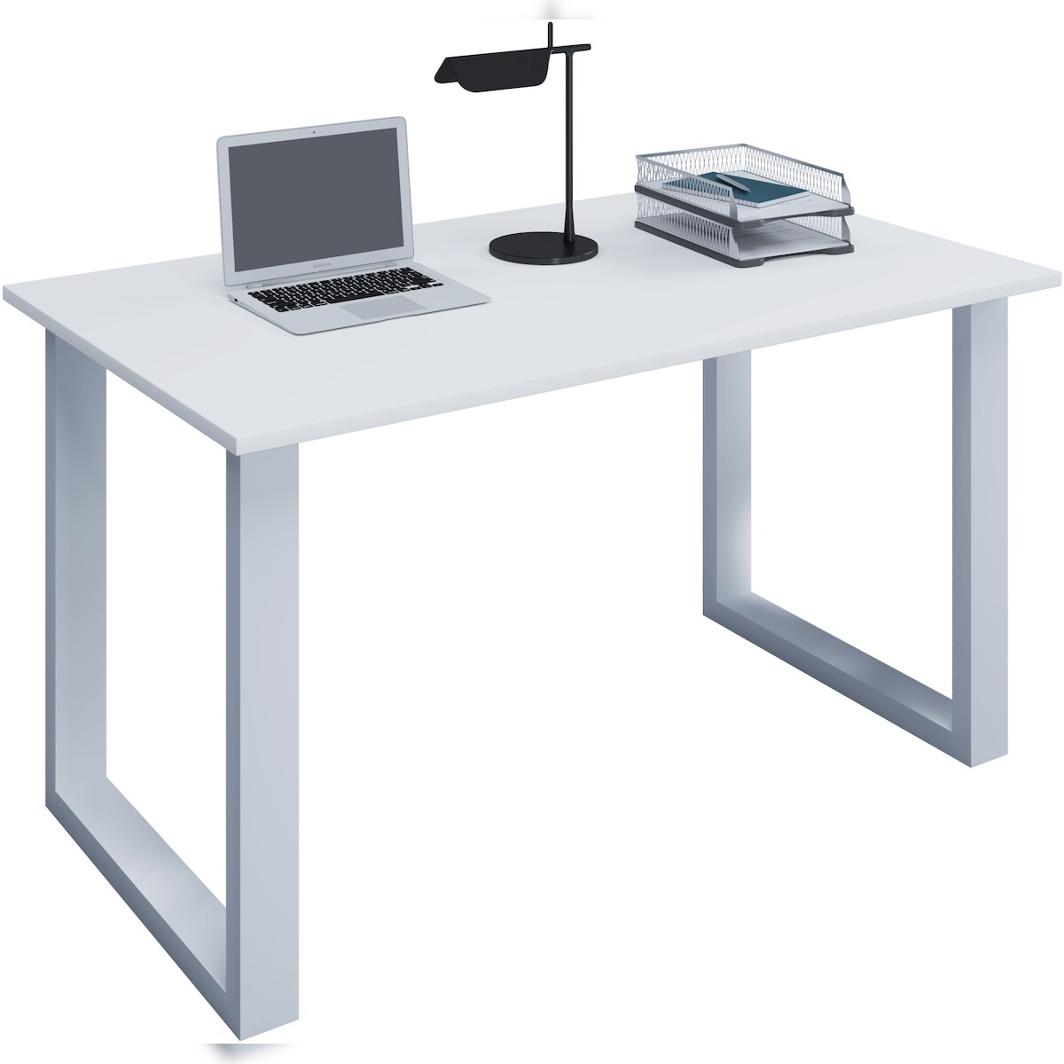 VCM Schreibtisch Lona Weiß / Weiß H. 76 x B. 140 x T. 80 cm Image