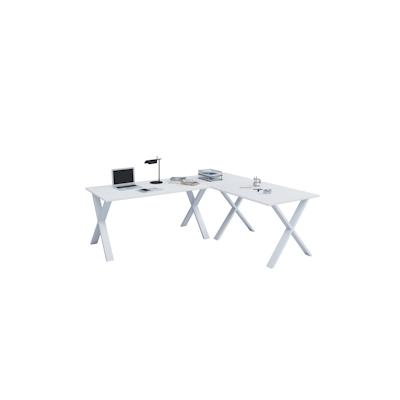 VCM Schreibtisch Lona Weiß / Weiß H. 76 x B. 190 x T. 190 cm Image