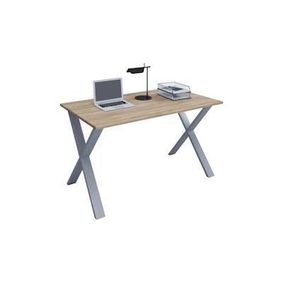 VCM Schreibtisch Lona Silber / Sonoma-Eiche H. 76 x B. 110 x T. 50 cm Image