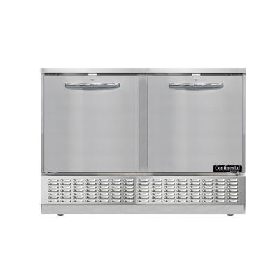Continental UCF48SN 48" Undercounter Freezer w/ 2 Sections & 2 Doors, 115v, Stainless Steel