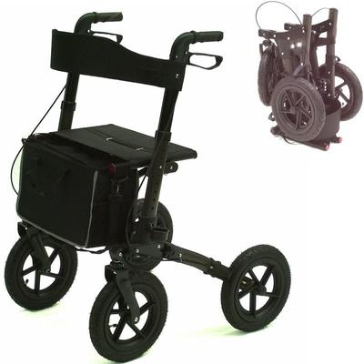 Alu Rollator klappbar Outdoor Leichtgewichtsrollator Gehhilfe Gehwagen 55971