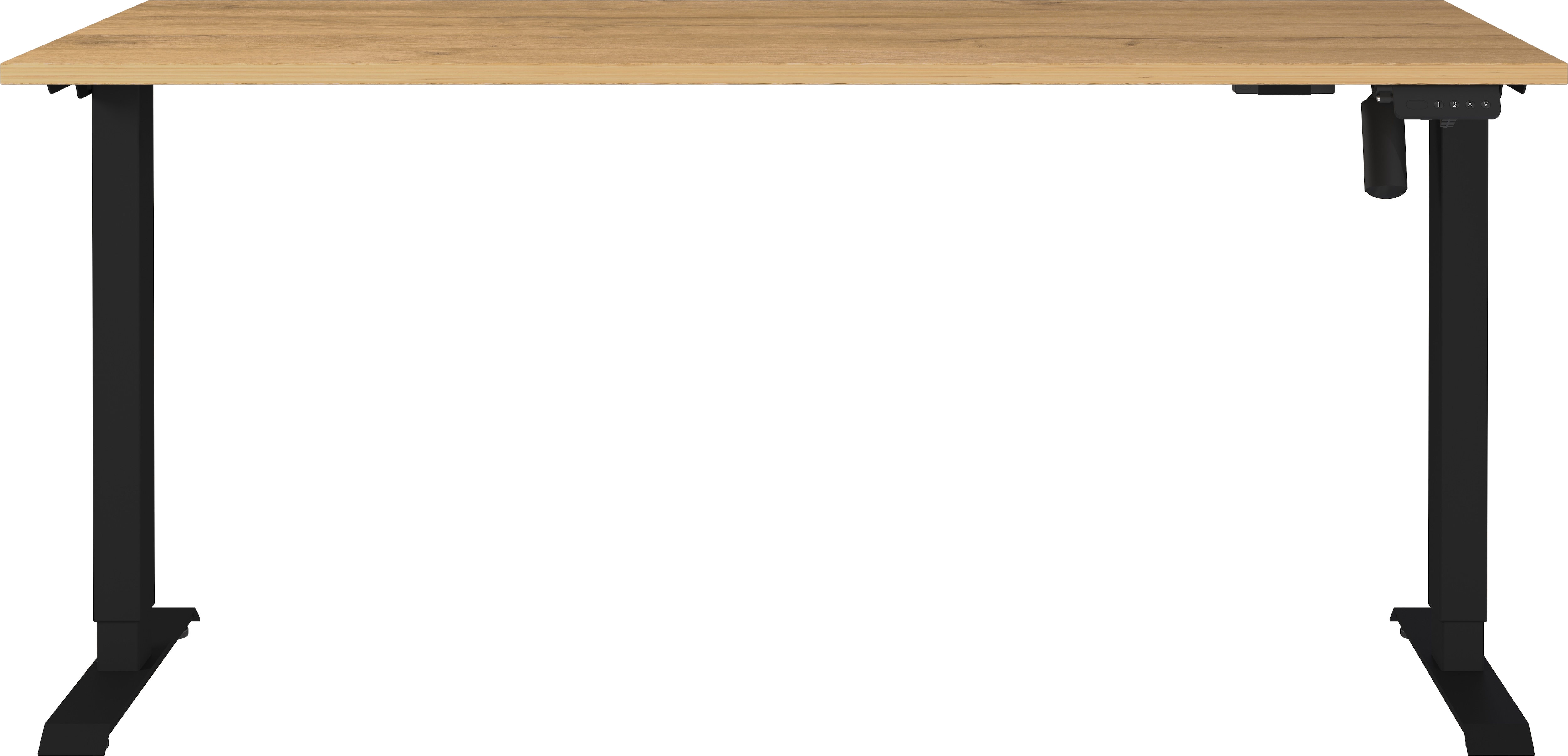 Schreibtisch GERMANIA "Profi 3.0", schwarz (grandson, eiche, nachbildung, schwarz, schwarz, grandson, eiche, nachbildung), B:160cm H:119cm T:80cm, Tische, Schreibtisch, elektrisch höhenverstellbar, in verschiedenen Breiten, Made in Germany