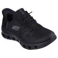 Slip-On Sneaker SKECHERS "GLIDE-STEP PRO", Damen, Gr. 38, schwarz, Textil, unifarben, sportlich, Schuhe, Slipper, Freizeitschuh mit komfortabler Heel Pillow Funktion