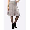 Schlupfrock HEINE, Damen, Gr. 44, grau (taupe), 77% Viskose, 23% Polyester, unifarben, kurz, Röcke