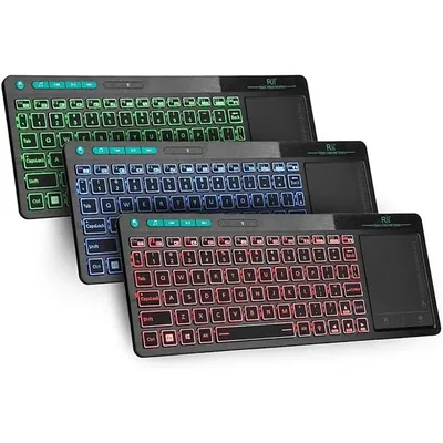 Rii K18 Plus Wireless Multimedia Notebook keyboard 3-LED Color Backlit With Multi-Touch For Android TV Box,PC