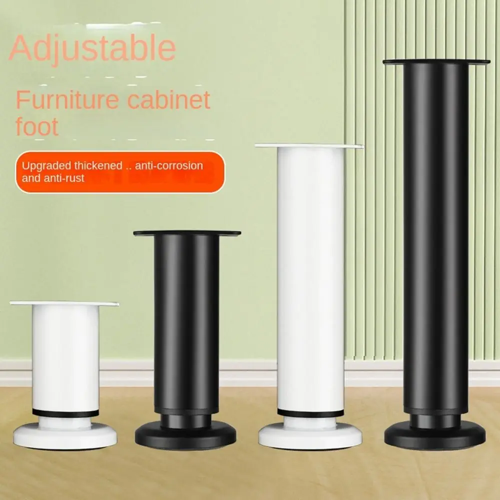 Edelstahl Ersatz Metall füße schwarz weiß verstellbare Möbel beine für Schrank Sofa Schrank Möbel Hardware