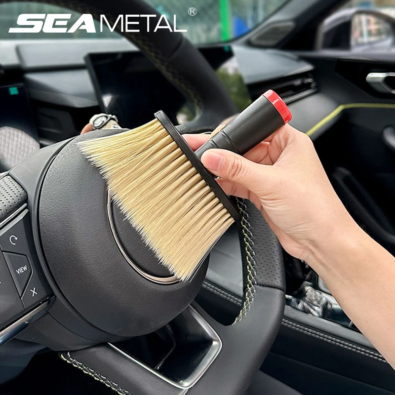 SEAMETAL Multifunktionale Auto Reinigung Pinsel Auto Air Outlet Lücken Staub Entfernung Pinsel Weichen Borsten Auto Innen Duster Clean Tool Image