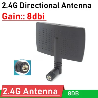 2,4 GHz WIFI-Antenne 2,4 G g gerichtete flache Antenne 8 dBi Gewinn SMA für WLAN-Router Bluetooth Image