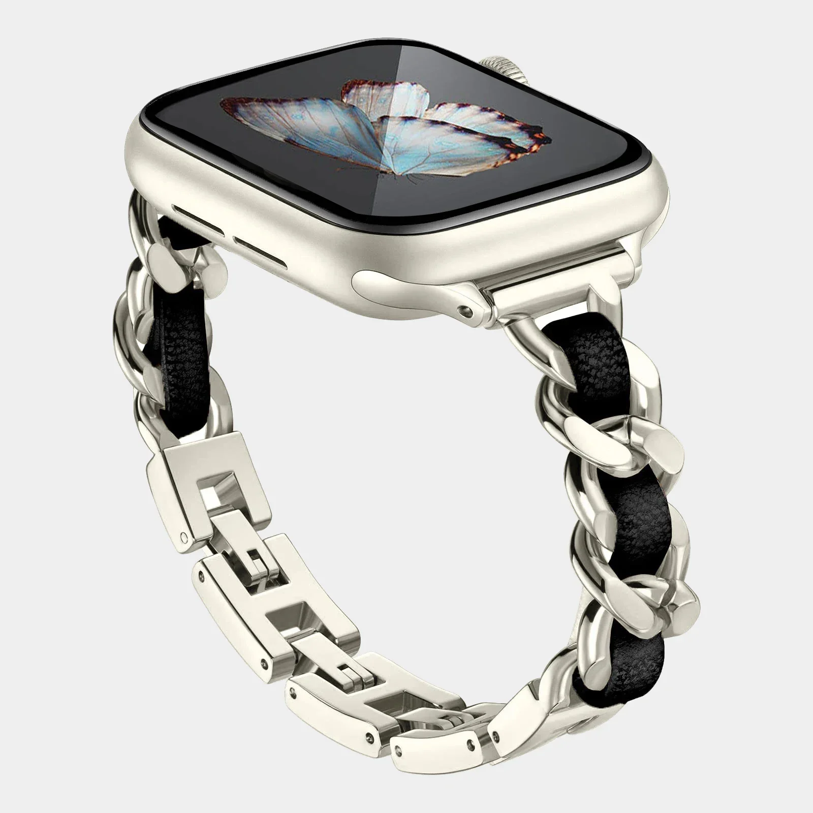 Edelstahl armband für Apple Uhren armband 49mm 42mm 40mm 44mm Metall armband iwatch Serie 9 8 7 6 se 5 4 3 2 1 ultra 2 1 Armband Image