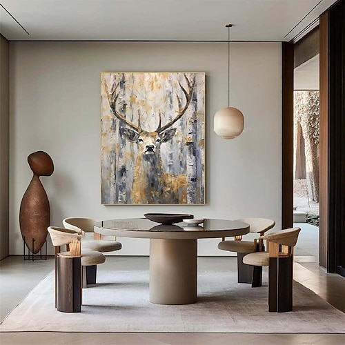 Giraffen-Ölgemälde, handgemachtes Gemälde afrikanischer Tiere, handgemachte Wandkunst, Ölgemälde mit Wildtieren, pastoses strukturiertes Kunstwerk, Geschenke, Gemälde für Kinderzimmer, Wohnzimmer, Image