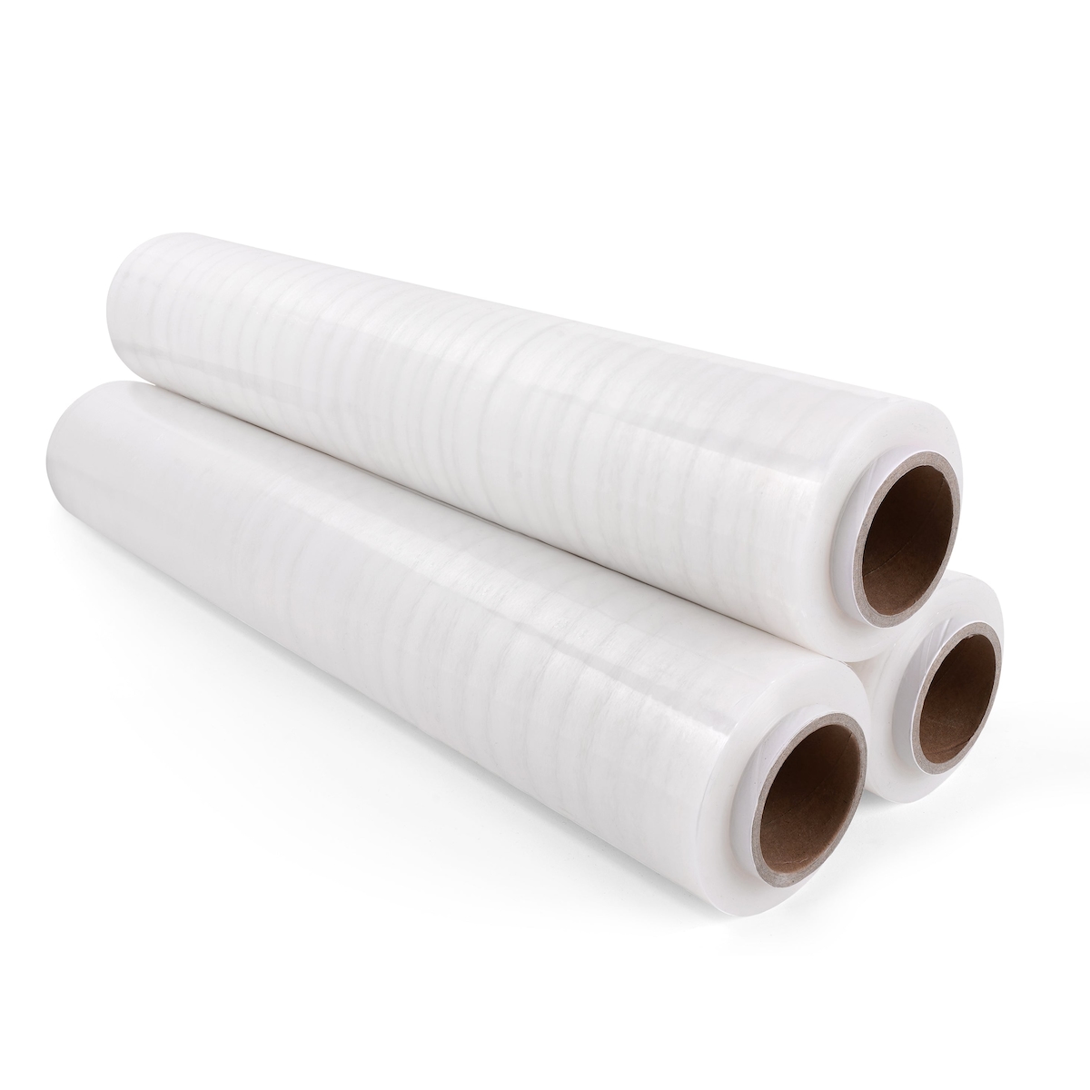 Inoverse Stretchfolie Transparent Wickelfolie, 1.5 kg, 3 Rollen, Für Möbel & Umzug, Palettenfolie, Handstretchfolie Image