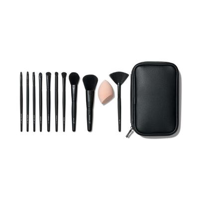 e.l.f. Cosmetics Full Face & Eye Makeup Brush Set with Travel Case - Vegan and Cruelty-Free Makeup