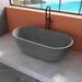 Tubcraft Oval Stone Resin Solid Surface Freestanding Soaking Bathtub