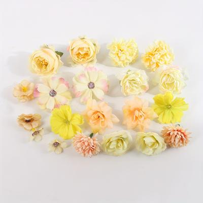 TEMU 20pcs Artificial Flower, Wall Headdress Home Decoration Flowers, Wedding Party Wreath Diy Hand-made Original Artificial Flower, For Home Wedding, Party, Holiday And Birthday, Home Supplies