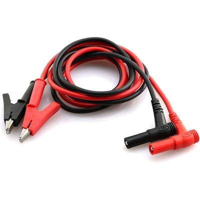 2 Paar Heavy-Krokodilklemmen mit Kabel Bananenstecker 4 mm Flexibler Kabeldraht (1 m / 3,3 Fuß) für Image