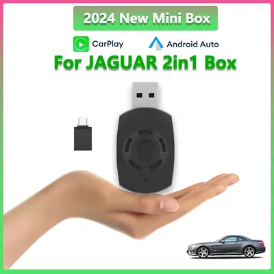 Für JAGUAR Wired zu Wireless 2in1 CarPlay & Android Auto Mini Box Auto Smart konvertieren Mini Dongle Wifi Unterstützung Netflix Youtube