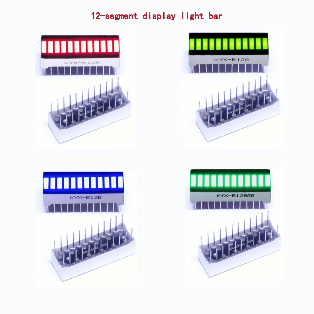 Affichage LED bleu vert rouge jaune, graphique à barres de 12 segments pour appareils intelligents, charge mobile, technologie graphique à barres, bricolage, 30x10x8mm