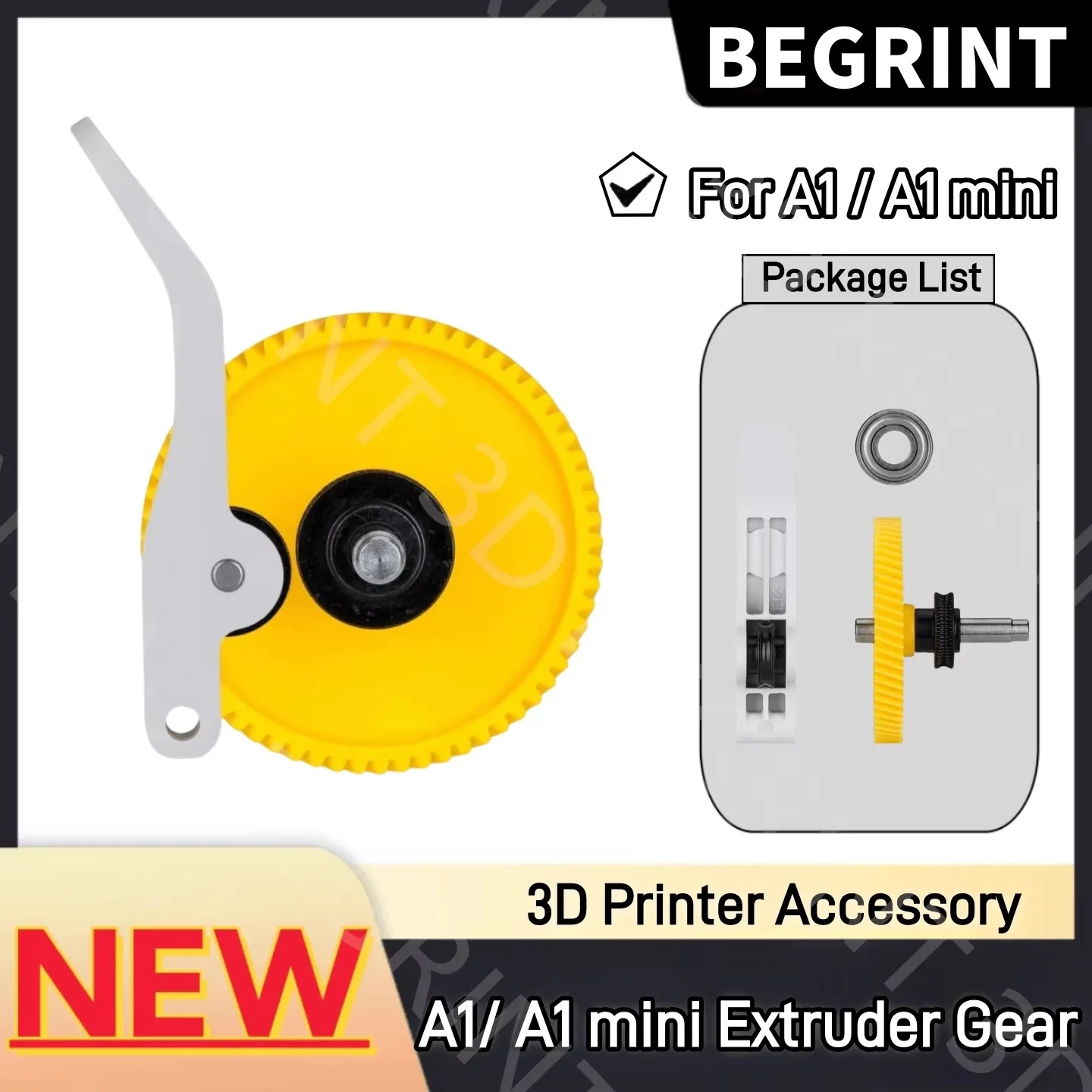 Für Bambu Lab A1/A1 Mini Original Extruder Getriebe Montage Verstärkte Materialien Für Bambu Lab A1 Serie 3D Drucker zubehör Image