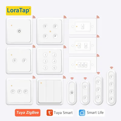 LoraTap ZigBee 3.0 Wireless 13 Types Push Button EU US Remote Controller Tuya Scene Automation