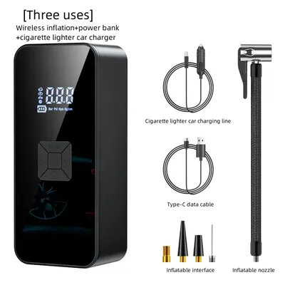 Car Tire Inflator Portable Electric Air Pump Wireless Charging With Compressor Digital Display For