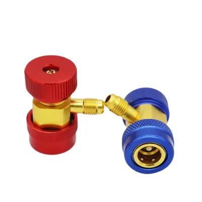 Freon R134A H/L Auto Car Quick Coupler Connector aluminium Adapters Air Conditioning Refrigerant